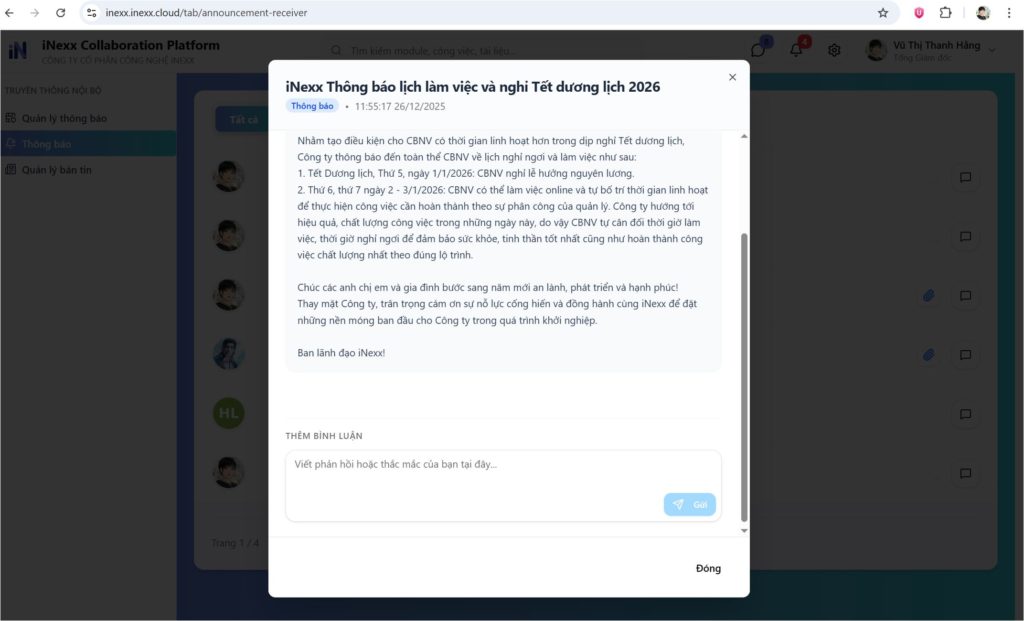 Thông báo nội bộ