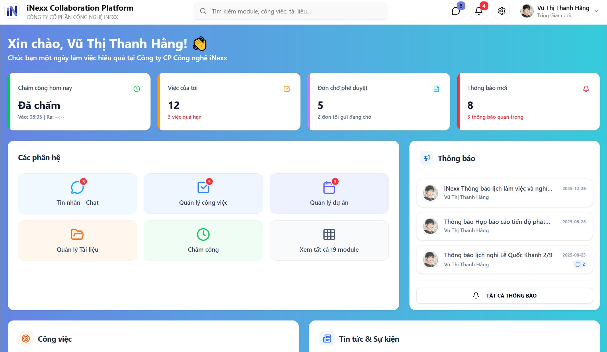 Nền tảng Điều hành và Quản lý All-in-one iNexx